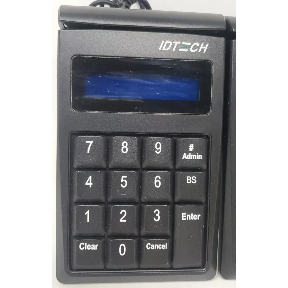2x ID Tech IDKE-534833BE SecureKey Credit Card Reader/Swiper Black Keypad